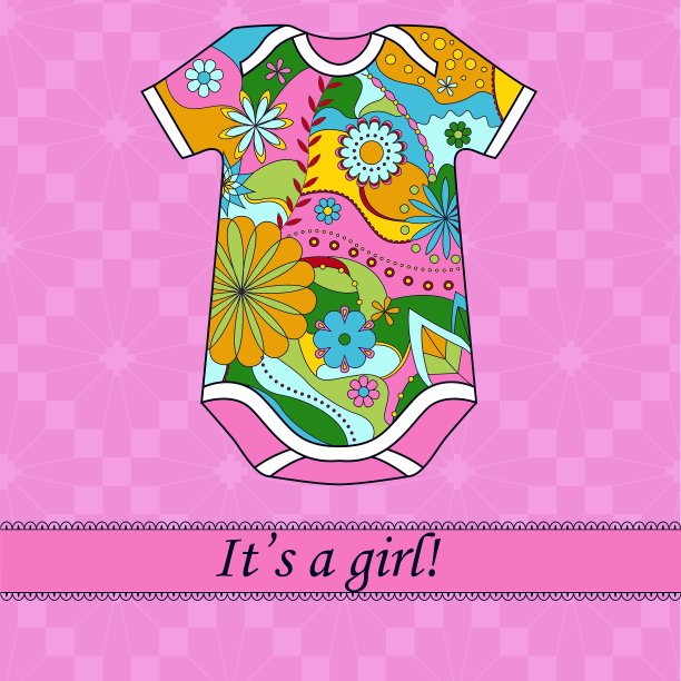 这是一张女孩用缎带和身体的卡片图片下载