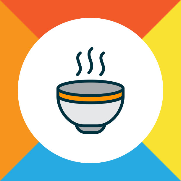 热汤图标彩色线条象征优质图片下载