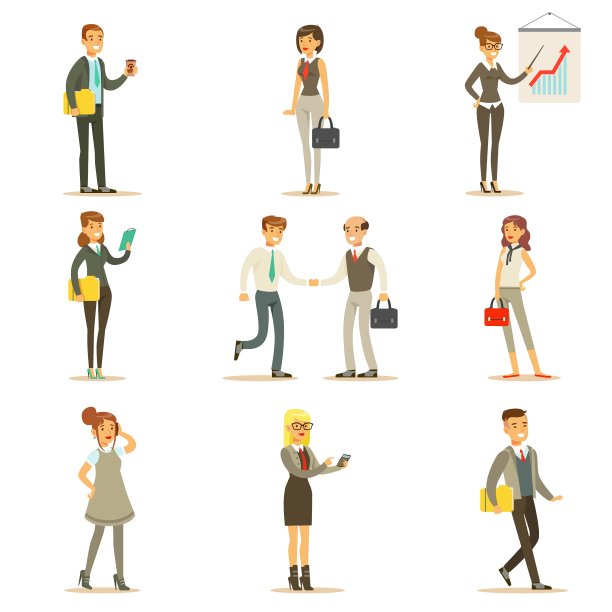 商务财务和办公室职员穿西装图片下载