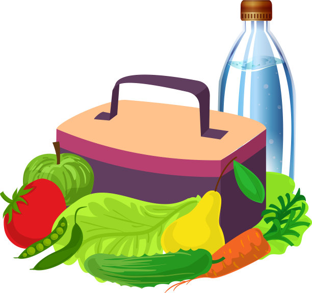 手午餐盒图标卡通风格图片下载