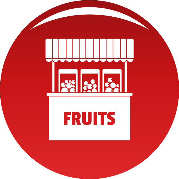 水果销售图标红色图片下载