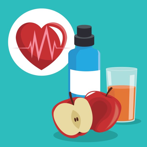 健康生活方式设计的图标集图片下载