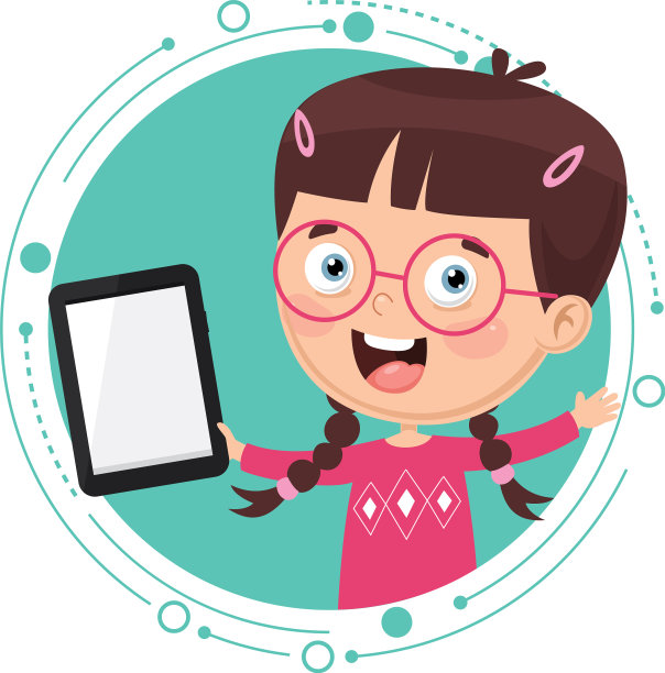 孩子使用平板电脑图片下载
