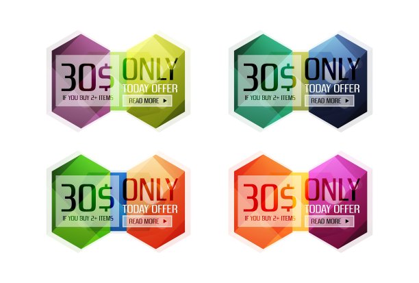 抽象几何销售标签图片下载