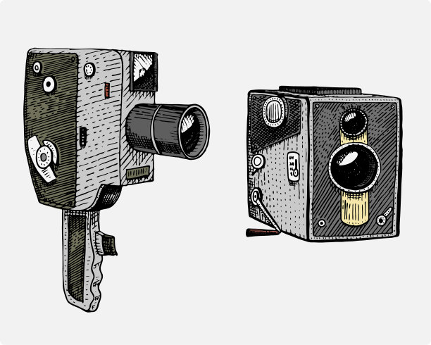 照片电影或电影相机古董雕刻手图片下载