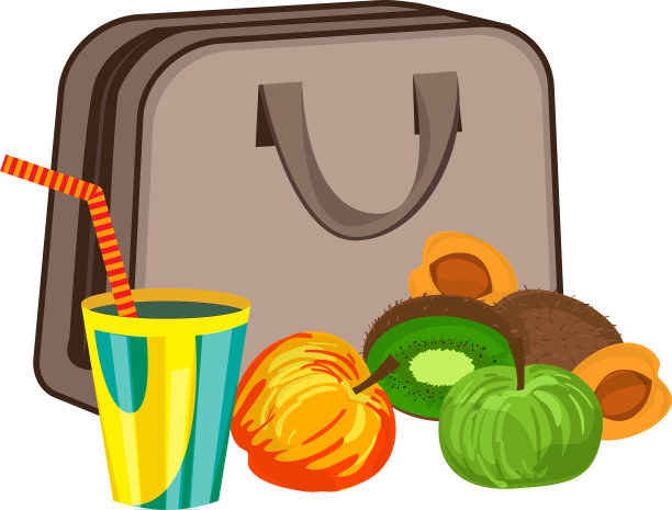 纺织午餐袋图标卡通风格图片下载