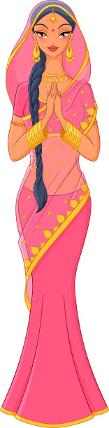 美丽的印度女孩在传统纱丽图片下载