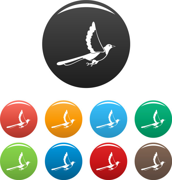 喜鹊飞图标设置颜色图片下载