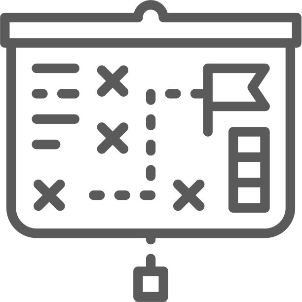 带有演示图表的投影幕布线条图片下载