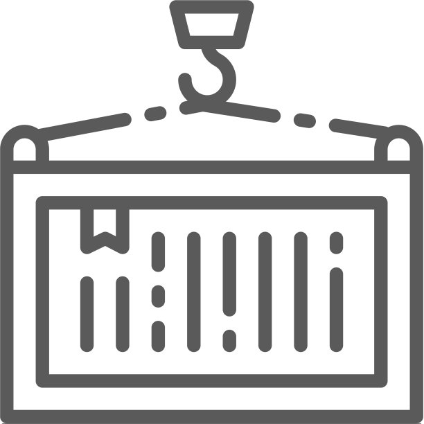 带有集装箱起重机起重线的吊钩图标图片下载