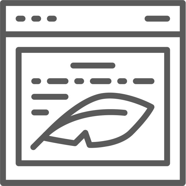 写作者网站散文文本显示线条图标图片下载