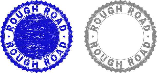 Grunge粗糙的道路纹理邮票印章图片下载