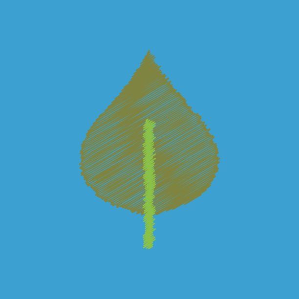 平面图标设计收集树叶的树图片下载