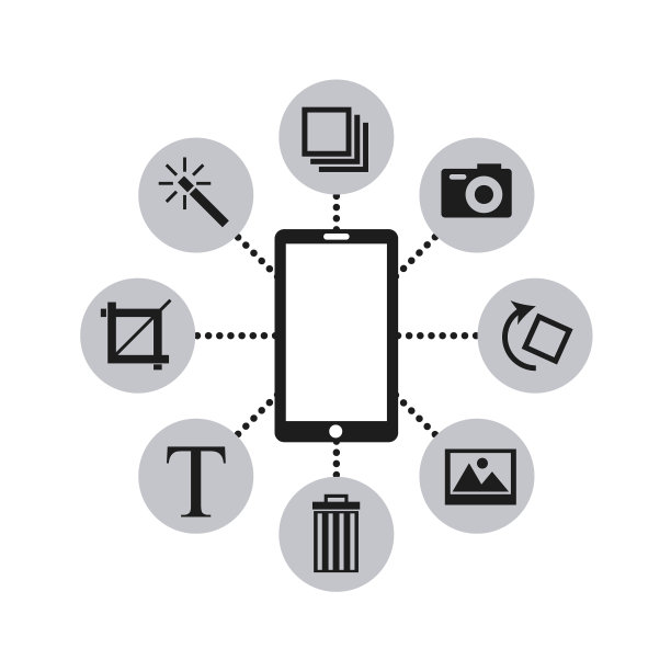 智能手机技术设备电子图标图片下载