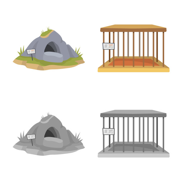 孤立对象的性质和有趣的标志集图片下载