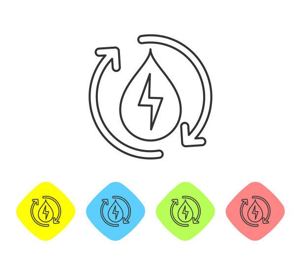 灰色循环清洁水线图标隔离上图片下载