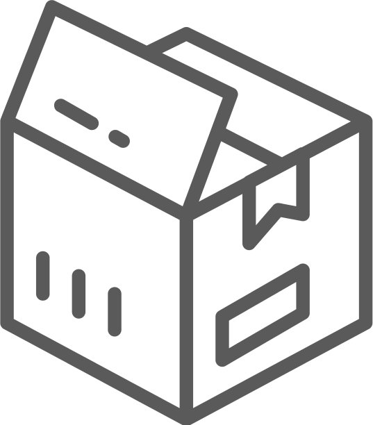 打开的盒子包裹递送线性图标图片下载