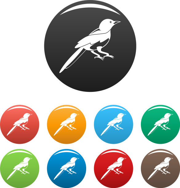 小喜鹊图标设置颜色图片下载