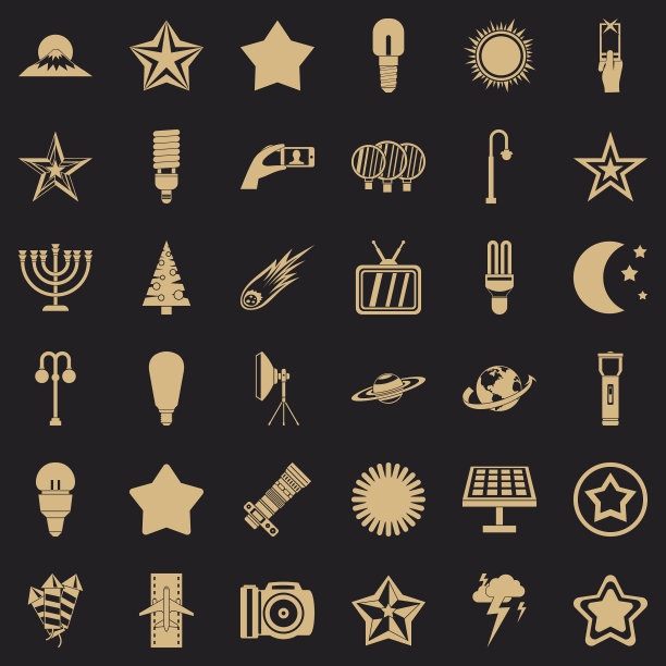 街灯图标设置简单的风格图片下载