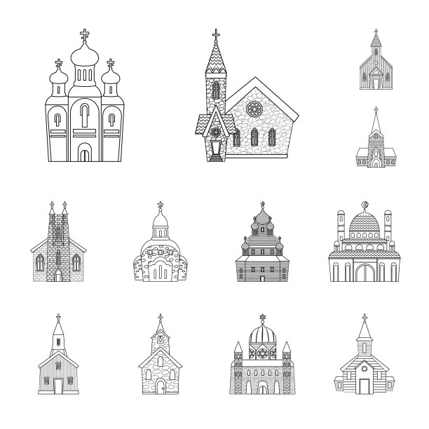 孤立的物体，建筑和信仰象征图片下载