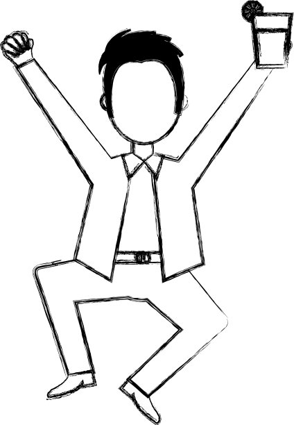 商人用鸡尾酒庆祝图片下载