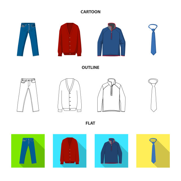 设计人员和服装符号集图片下载