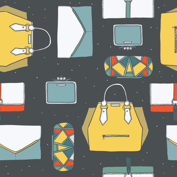 可爱的黄色无缝搭配图片下载