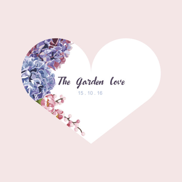 花圈在浪漫的白色背景图片下载