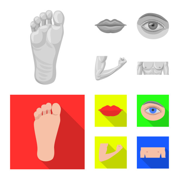 孤立对象人与部分符号集图片下载