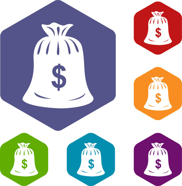 钱袋图标六面体图片下载
