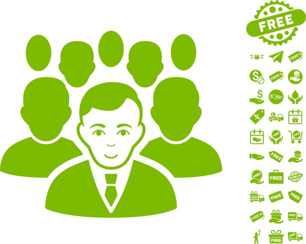 人群图标与免费奖励图片下载