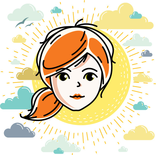 美丽的女人面对人的头性格图片下载