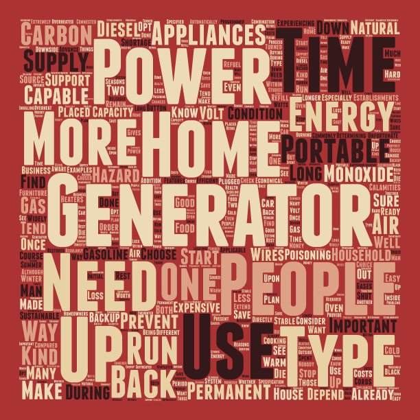 备用电力家庭能源发电机和可持续发展图片下载