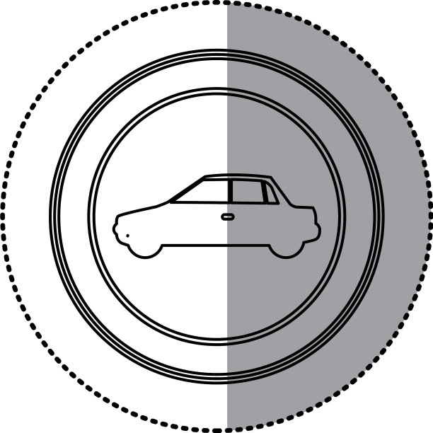 图圆标志边车图标图片下载