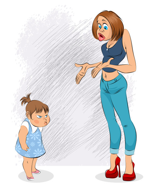 母亲和女儿的愤怒图片下载