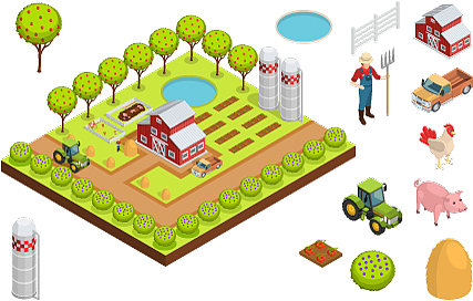 农场等距组成图片下载