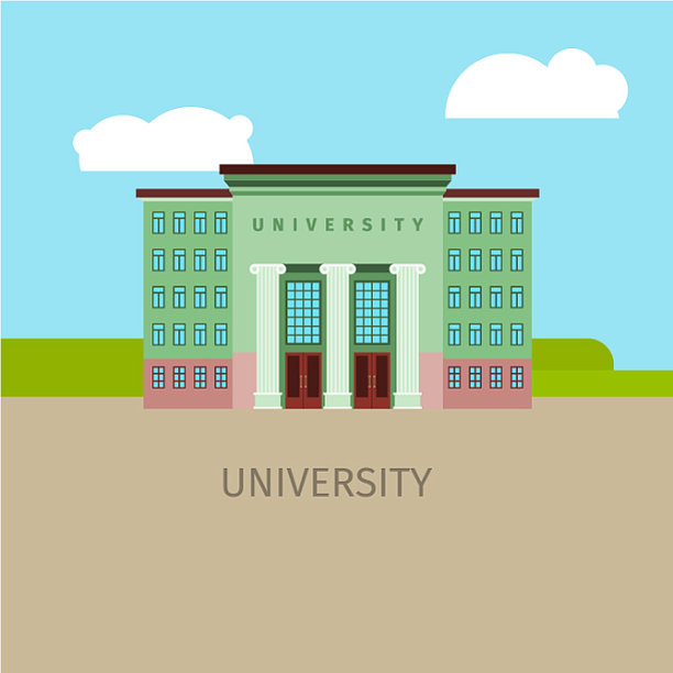 彩色的大学城建设图片下载