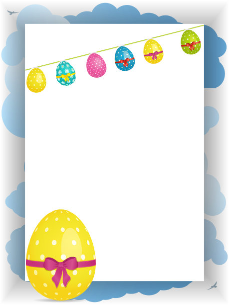 复活节肖像面板复制空间与旗帜和图片下载