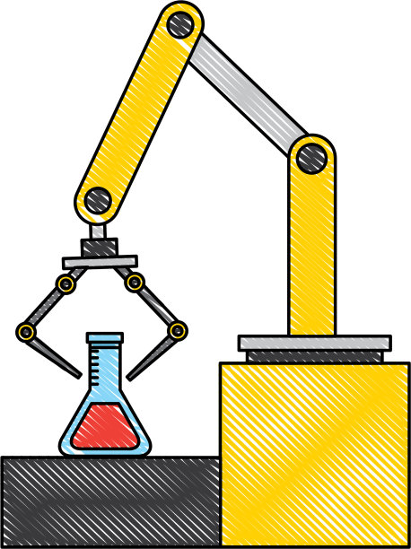 工厂机械臂与实验室试管图片下载