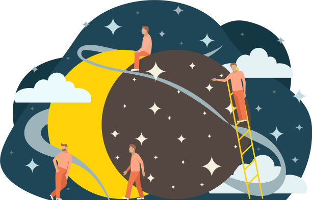 小人平天文日食图片下载