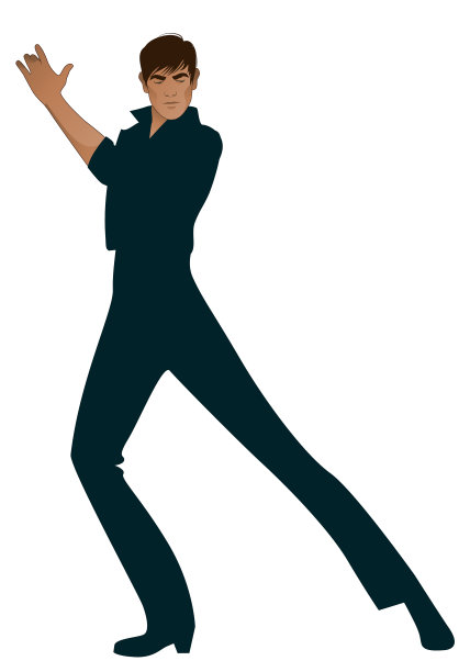 西班牙弗拉明戈舞男孤立地跳着图片下载