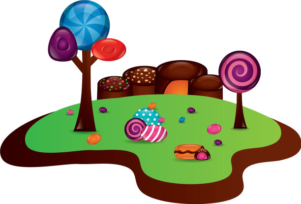 梦幻糖果巧克力风景图片下载