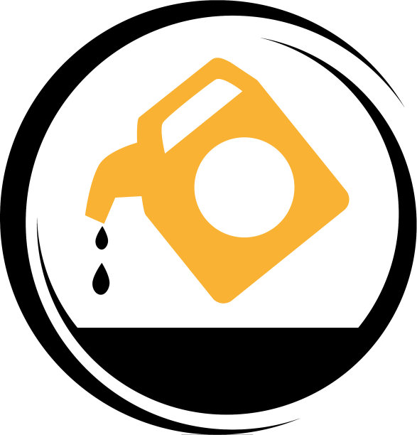 圆形框架与石油容器图片下载