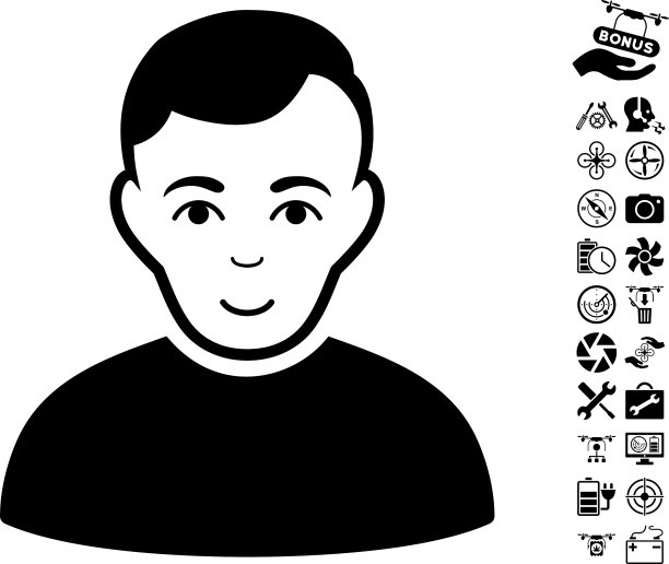 用户图标与直升机工具奖金图片下载