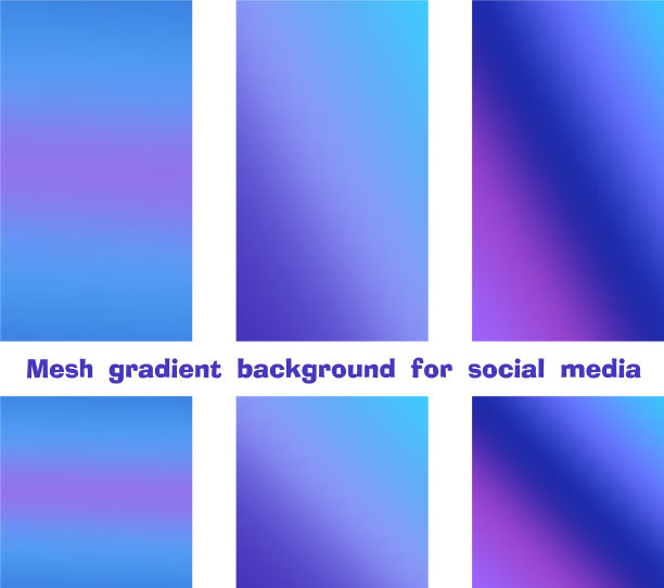 设置时尚的梯度网格背景的社会图片下载