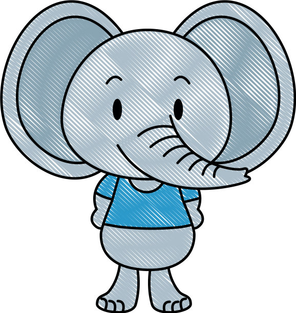 可爱可爱的大象性格图片下载