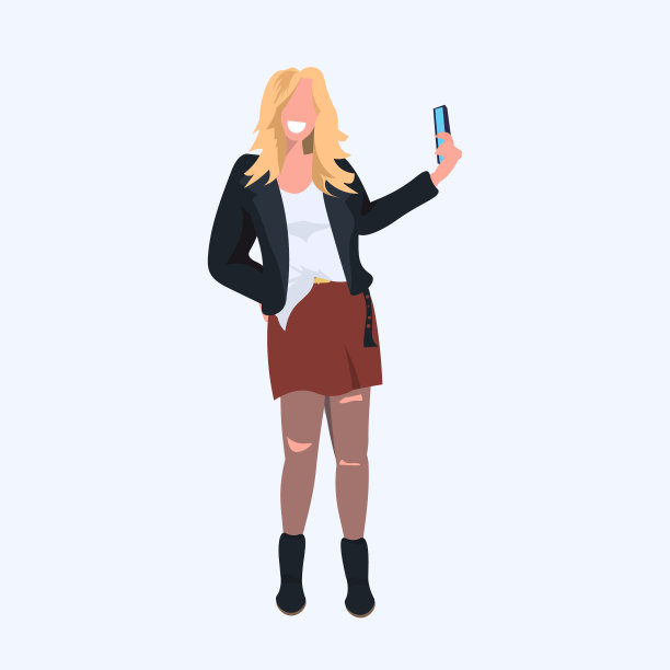 用智能手机自拍的女人图片下载