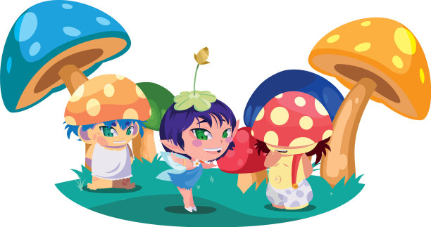 真菌精灵和花园里的仙女图片下载