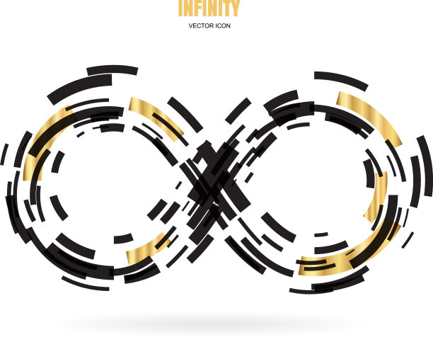 黑笔触无限永恒或莫比乌斯图片下载