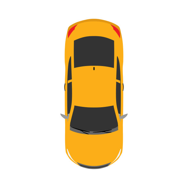 汽车俯视图概念城市汽车平面图标图片下载